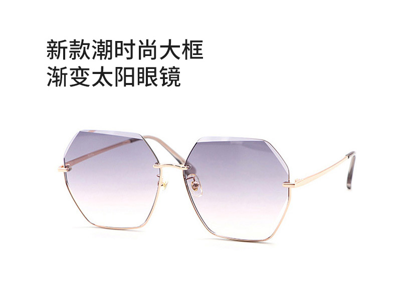 新款潮时尚大框渐变太阳眼镜